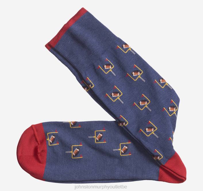 Johnston & Murphy Hommes chaussettes de but de football TXRN1090 accessoire bleu