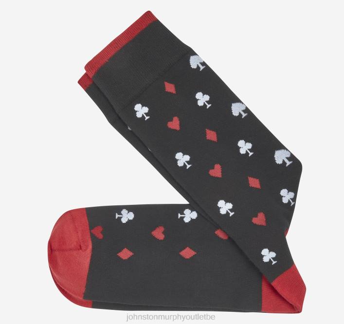 Johnston & Murphy Hommes chaussettes de costumes de cartes TXRN1123 accessoire noir