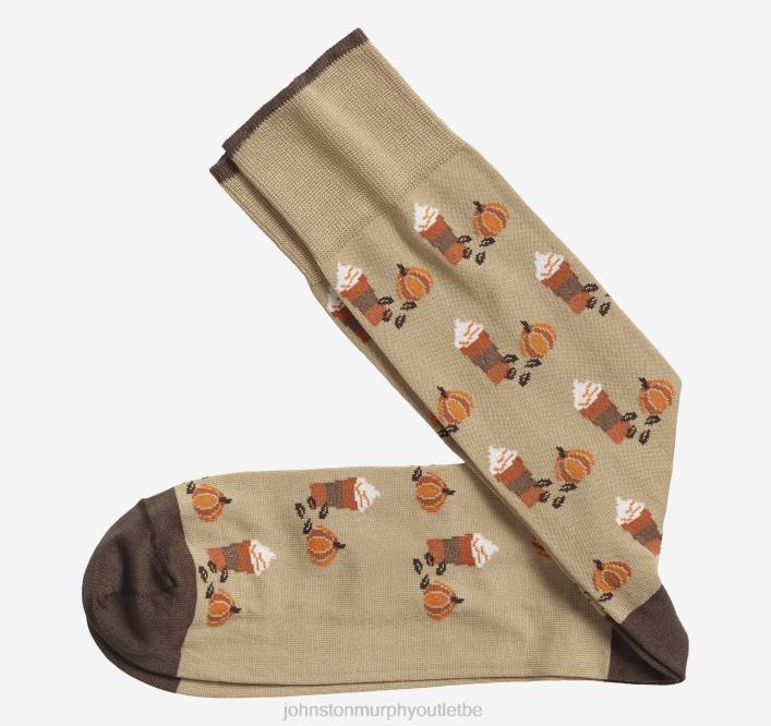 Johnston & Murphy Hommes chaussettes latté aux épices et à la citrouille TXRN961 accessoire kaki
