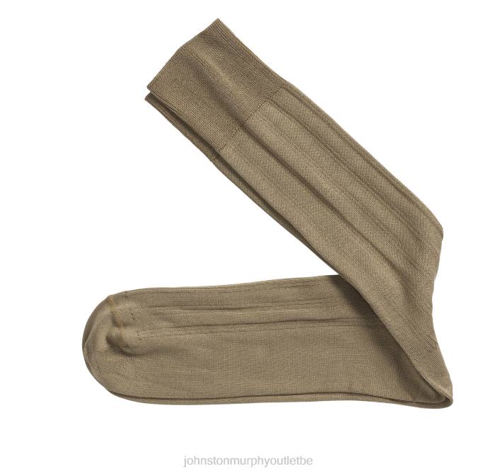Johnston & Murphy Hommes chaussettes côtelées en coton pima TXRN904 accessoire bronzer