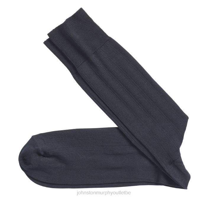 Johnston & Murphy Hommes chaussettes côtelées en coton pima TXRN908 accessoire marine