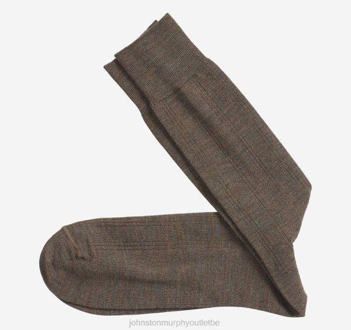 Johnston & Murphy Hommes chaussettes côtelées en laine TXRN924 accessoire brun
