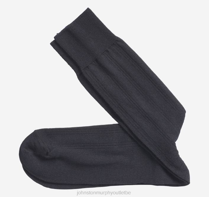Johnston & Murphy Hommes chaussettes côtelées en laine TXRN925 accessoire marine