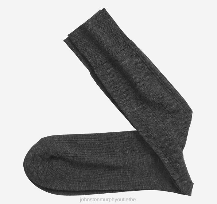 Johnston & Murphy Hommes chaussettes côtelées en laine TXRN926 accessoire charbon