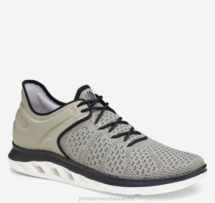 Johnston & Murphy Hommes activer le tricot en U TXRN117 chaussures tricot/nylon gris