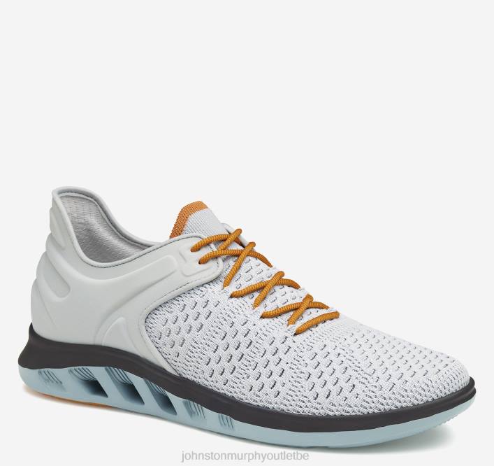 Johnston & Murphy Hommes activer le tricot en U TXRN139 chaussures tricot gris clair/néoprène gris clair