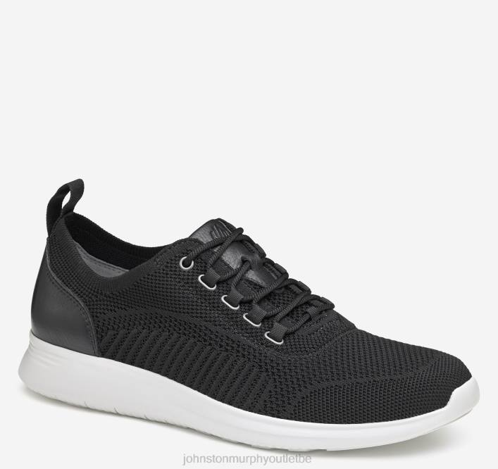 Johnston & Murphy Hommes amherst tricot u-gorge TXRN33 chaussures tricot noir avec bordure noire