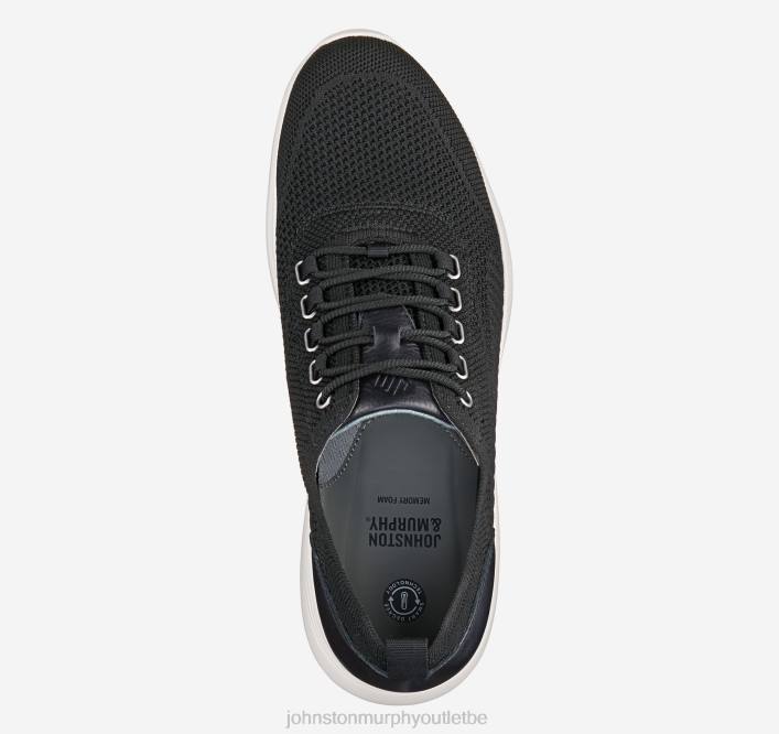 Johnston & Murphy Hommes amherst tricot u-gorge TXRN33 chaussures tricot noir avec bordure noire