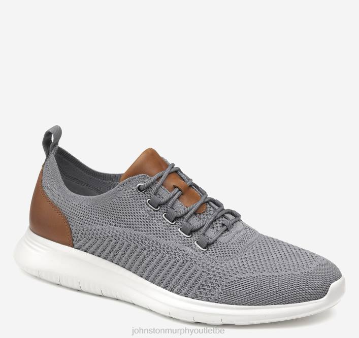 Johnston & Murphy Hommes amherst tricot u-gorge TXRN7 chaussures tricot gris