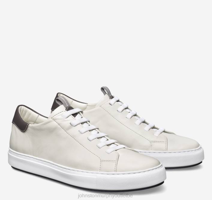 Johnston & Murphy Hommes anson dentelle aux orteils TXRN296 chaussures peau de mouton blanche