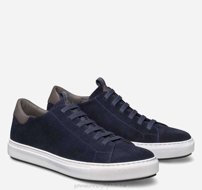 Johnston & Murphy Hommes anson dentelle aux orteils TXRN376 chaussures daim anglais bleu marine