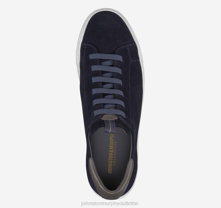 Johnston & Murphy Hommes anson dentelle aux orteils TXRN376 chaussures daim anglais bleu marine