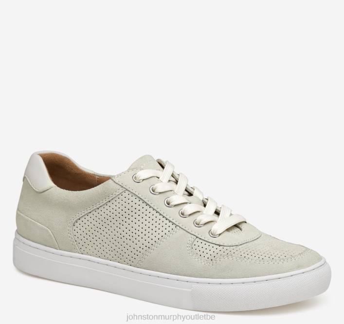 Johnston & Murphy Hommes banques u-gorge TXRN98 chaussures daim/peau de mouton blanc
