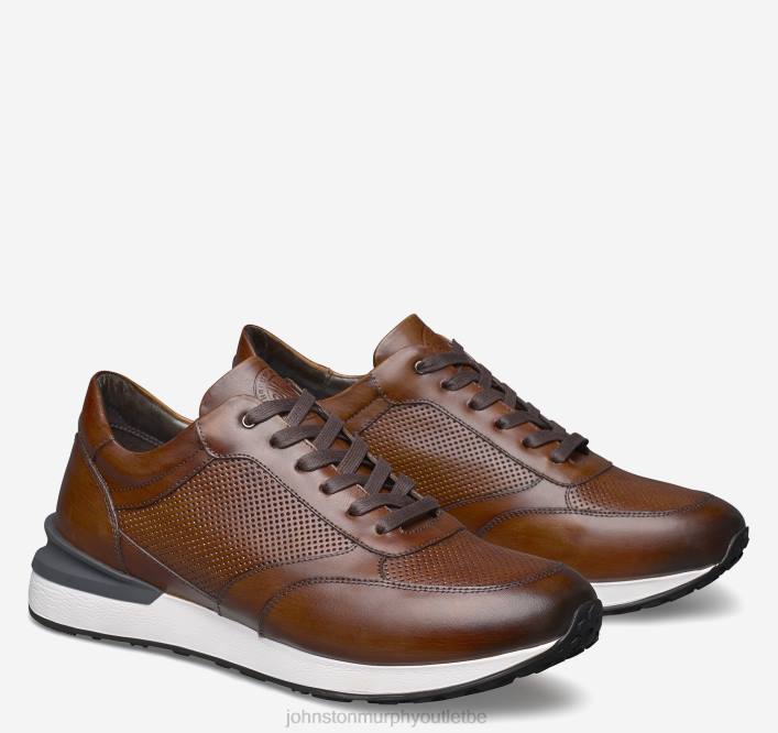 Johnston & Murphy Hommes jogger briggs TXRN162 chaussures cuir de veau italien marron