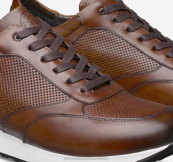 Johnston & Murphy Hommes jogger briggs TXRN162 chaussures cuir de veau italien marron
