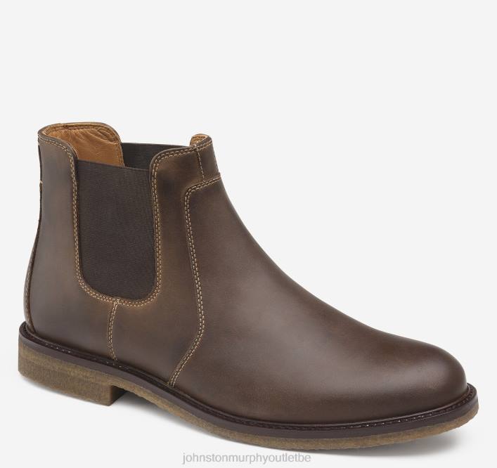Johnston & Murphy Hommes Copeland Chelsea TXRN284 chaussures grains entiers huilés beiges