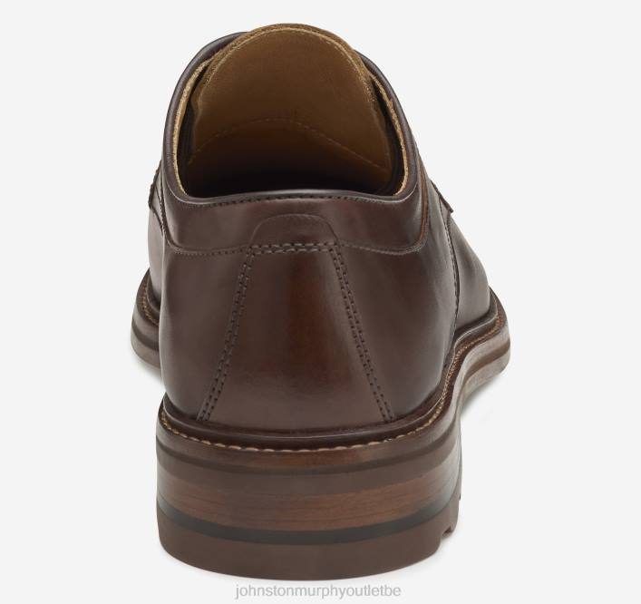 Johnston & Murphy Hommes Welch bout uni TXRN301 chaussures brandy à grains entiers