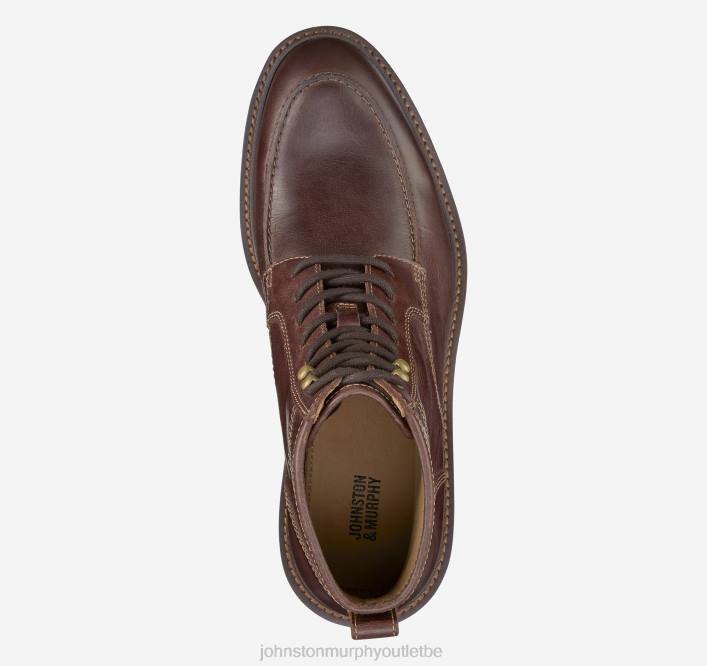 Johnston & Murphy Hommes botte barrett à bout moc TXRN254 chaussures acajou pleine fleur