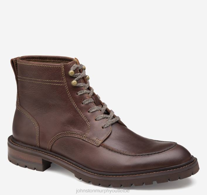 Johnston & Murphy Hommes botte barrett à bout moc TXRN254 chaussures acajou pleine fleur