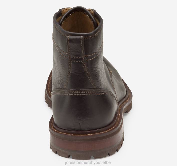Johnston & Murphy Hommes botte barrett à bout uni TXRN336 chaussures pleine fleur brun foncé