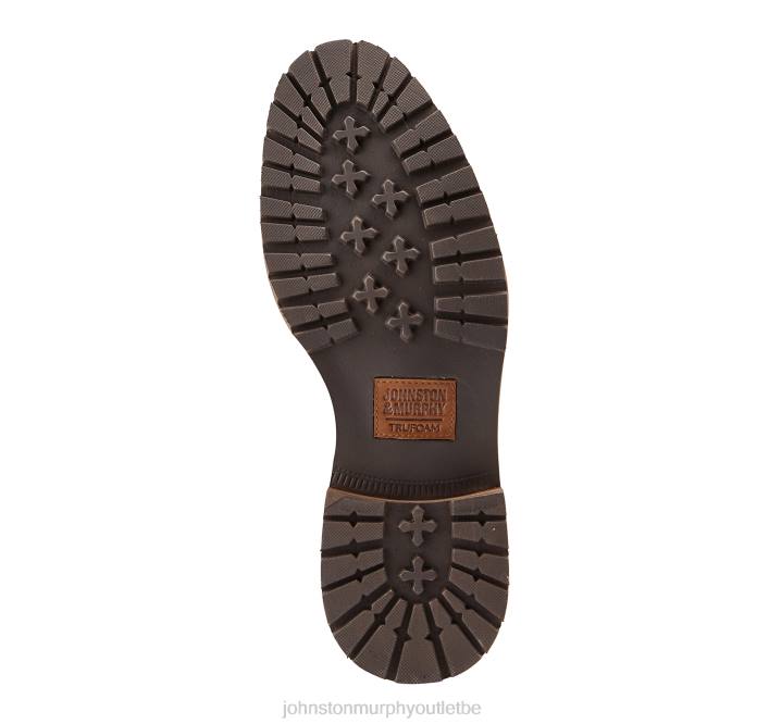 Johnston & Murphy Hommes botte barrett à bout uni TXRN336 chaussures pleine fleur brun foncé