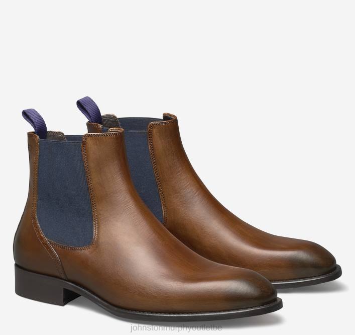 Johnston & Murphy Hommes botte chelsea ellsworth TXRN381 chaussures cuir de veau italien marron