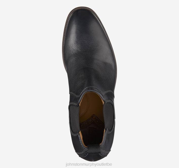Johnston & Murphy Hommes botte chelsea henrick TXRN346 chaussures noir pleine fleur