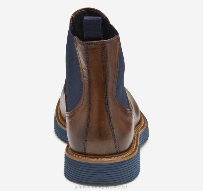 Johnston & Murphy Hommes botte chelsea jameson TXRN239 chaussures cuir de veau italien marron