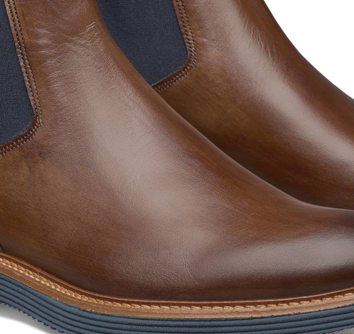 Johnston & Murphy Hommes botte chelsea jameson TXRN239 chaussures cuir de veau italien marron
