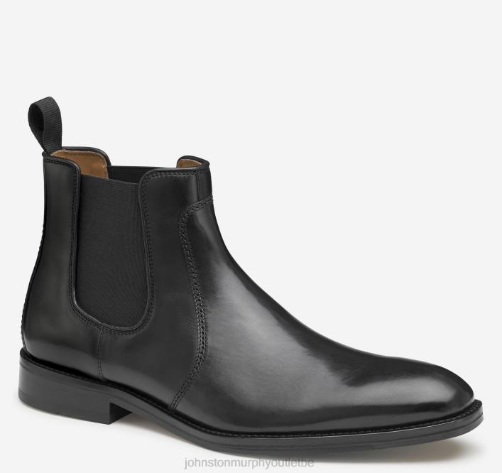 Johnston & Murphy Hommes botte chelsea meade TXRN318 chaussures cuir de veau italien noir
