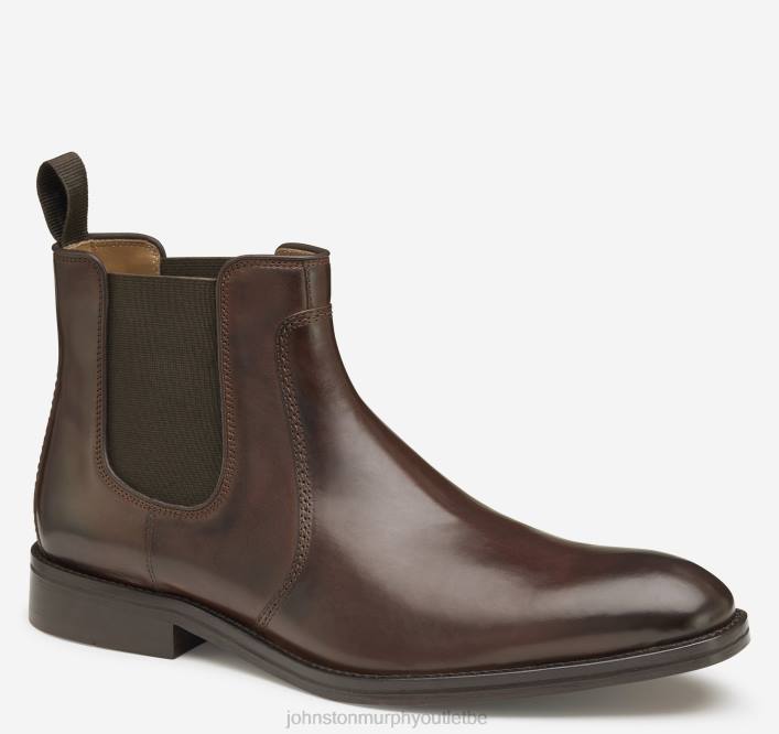 Johnston & Murphy Hommes botte chelsea meade TXRN373 chaussures cuir de veau italien acajou