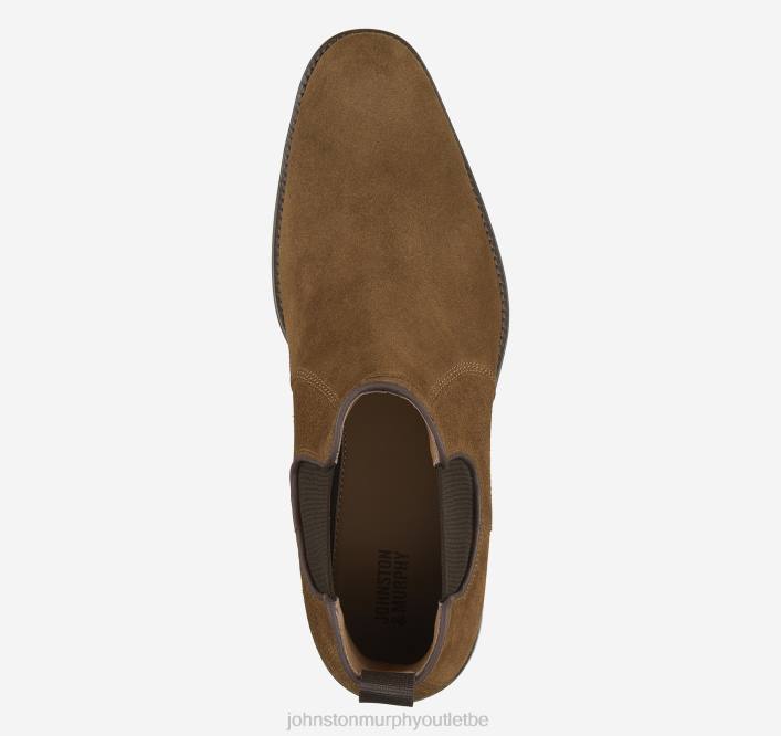 Johnston & Murphy Hommes botte chelsea meade TXRN374 chaussures daim beige foncé