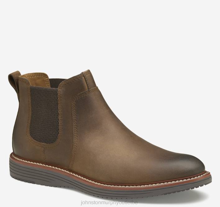 Johnston & Murphy Hommes botte chelsea upton TXRN292 chaussures grains entiers huilés bruns