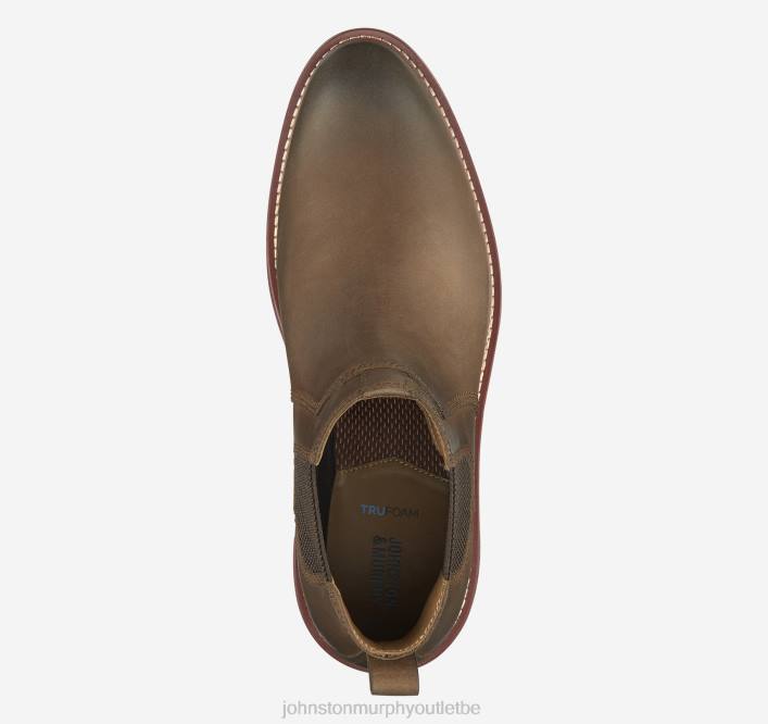 Johnston & Murphy Hommes botte chelsea upton TXRN292 chaussures grains entiers huilés bruns