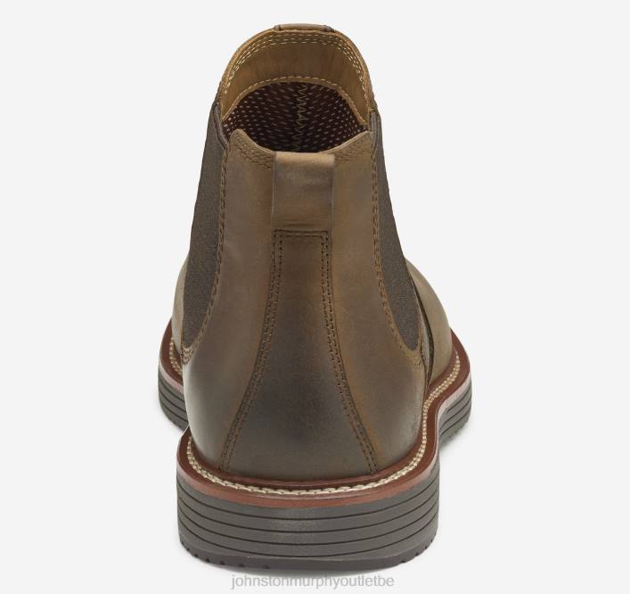 Johnston & Murphy Hommes botte chelsea upton TXRN292 chaussures grains entiers huilés bruns