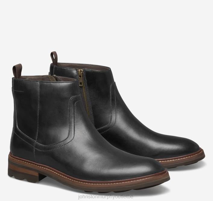 Johnston & Murphy Hommes botte zippée Welch TXRN289 chaussures noir pleine fleur