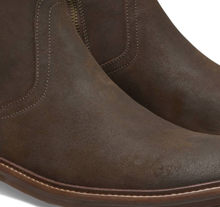 Johnston & Murphy Hommes botte zippée Welch TXRN361 chaussures daim anglais ciré marron