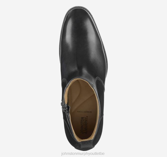 Johnston & Murphy Hommes botte zippée lewis TXRN295 chaussures noir pleine fleur