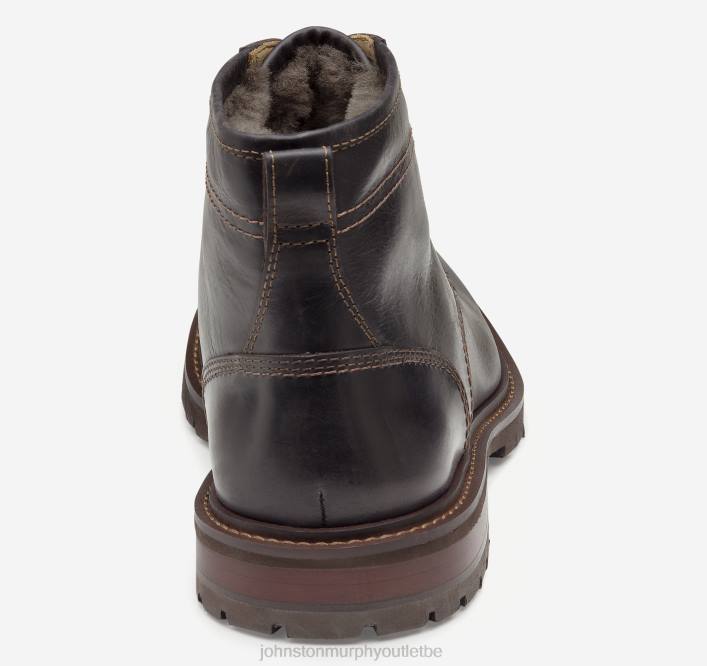 Johnston & Murphy Hommes bottes barrett en peau lainée à bout mocassin TXRN350 chaussures pleine fleur brun foncé