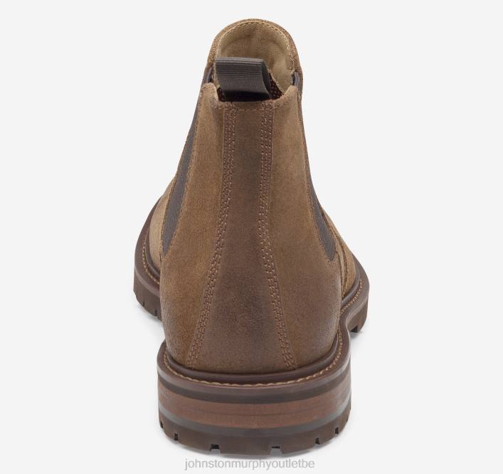 Johnston & Murphy Hommes bottines chelsea barrett TXRN285 chaussures daim huilé beige