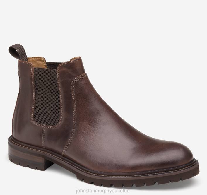 Johnston & Murphy Hommes bottines chelsea barrett TXRN310 chaussures acajou pleine fleur