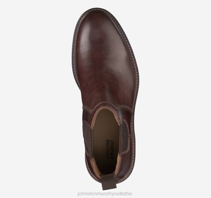 Johnston & Murphy Hommes bottines chelsea barrett TXRN310 chaussures acajou pleine fleur