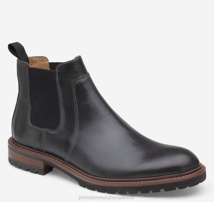 Johnston & Murphy Hommes bottines chelsea barrett TXRN335 chaussures charbon de bois pleine fleur