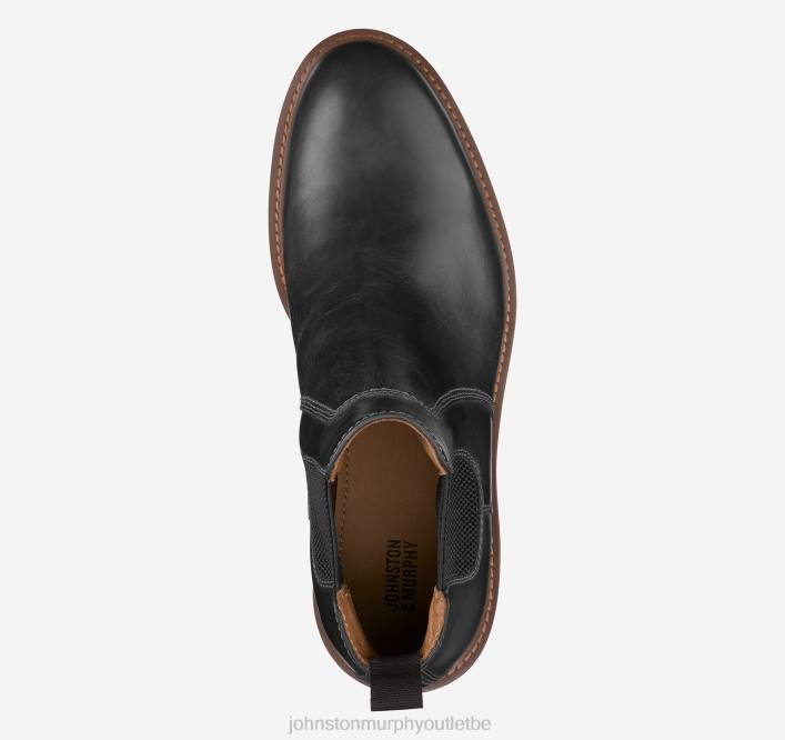 Johnston & Murphy Hommes bottines chelsea barrett TXRN335 chaussures charbon de bois pleine fleur