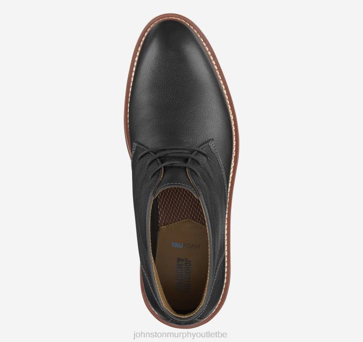 Johnston & Murphy Hommes chukka upton TXRN188 chaussures noir pleine fleur