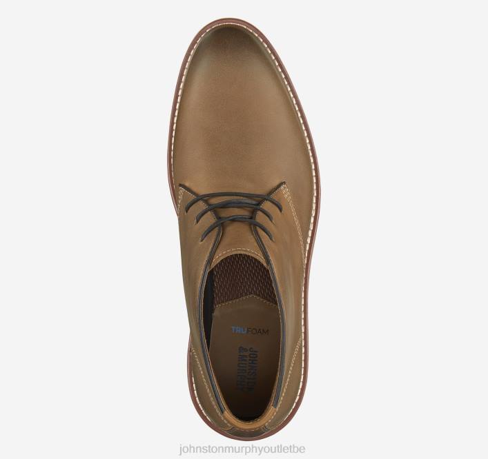 Johnston & Murphy Hommes chukka upton TXRN260 chaussures grains entiers huilés beiges