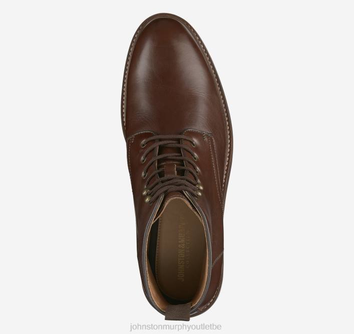 Johnston & Murphy Hommes welch botte à bout uni TXRN342 chaussures brandy à grains entiers