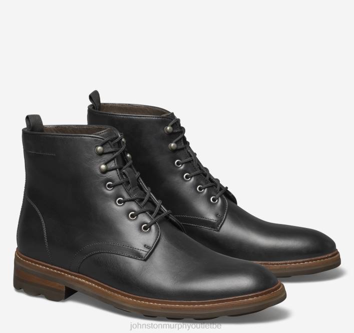 Johnston & Murphy Hommes welch botte à bout uni TXRN363 chaussures noir pleine fleur