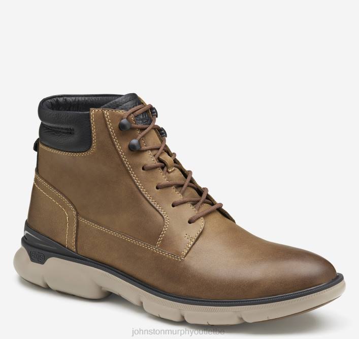 Johnston & Murphy Hommes xc4 tanner botte à bout uni TXRN294 chaussures grains entiers huilés bruns