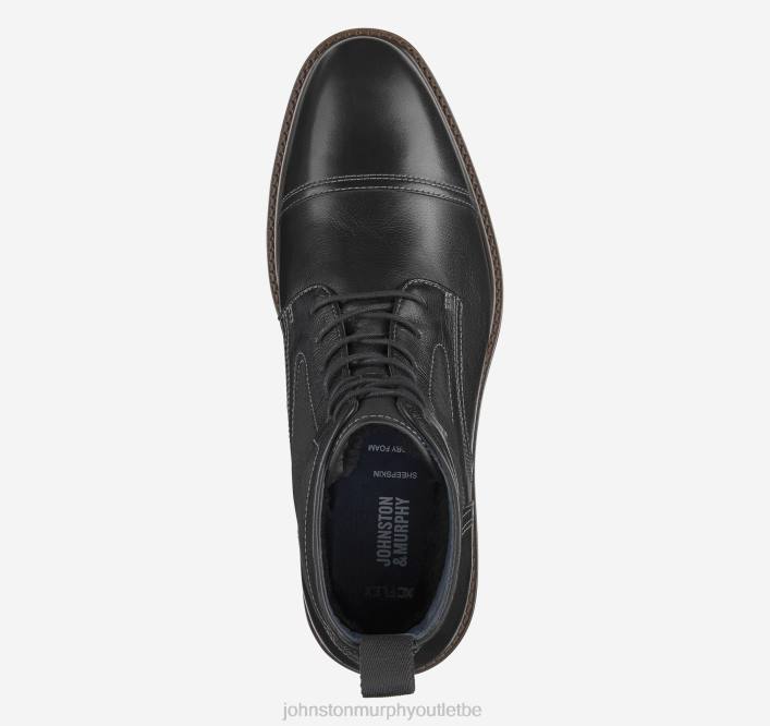 Johnston & Murphy Hommes xc flex raleigh bottes en peau de mouton TXRN309 chaussures pleine fleur/shearling noir